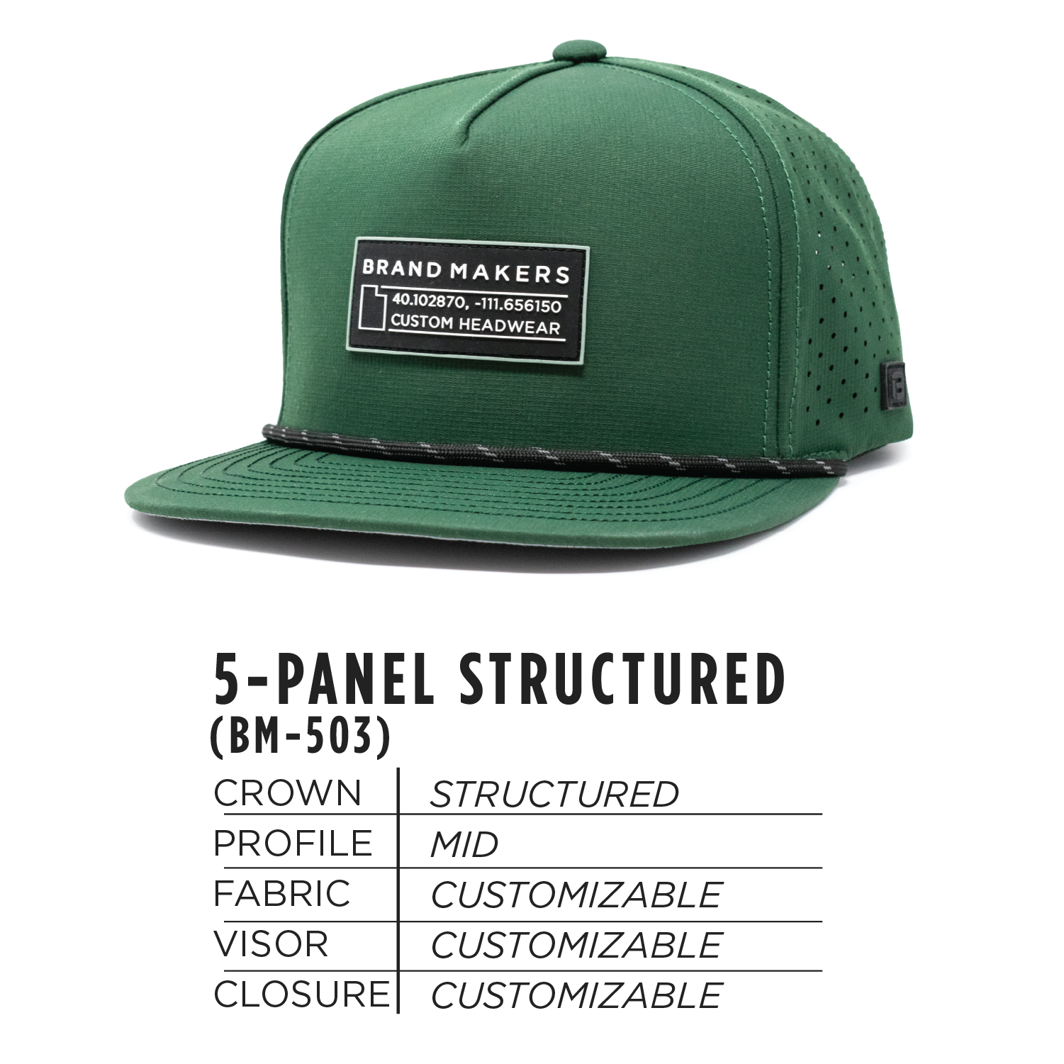 BM 503 Green Flatbill
